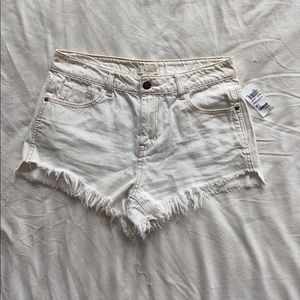 NWT white denim shorts
